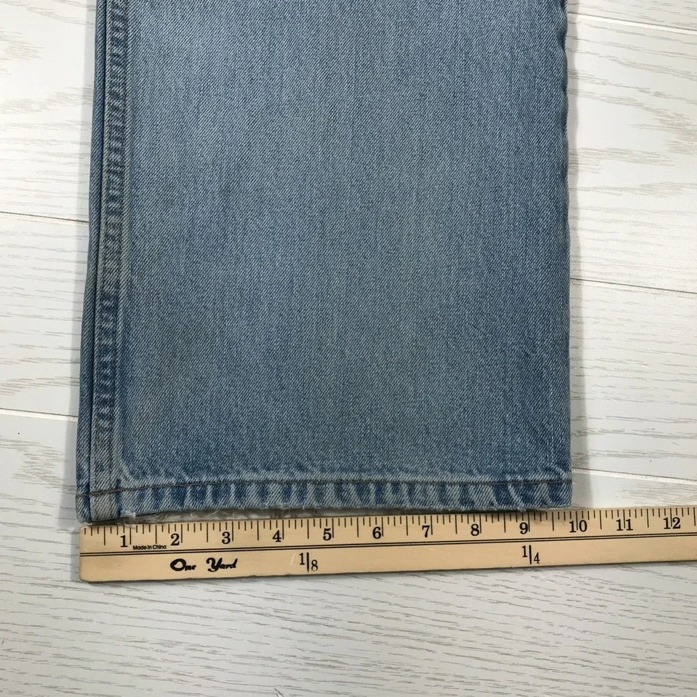 Vintage Eddie Bauer Relaxed Fit Jeans Men 42x32 Blue Grunge 100% Cotton Work Y2K